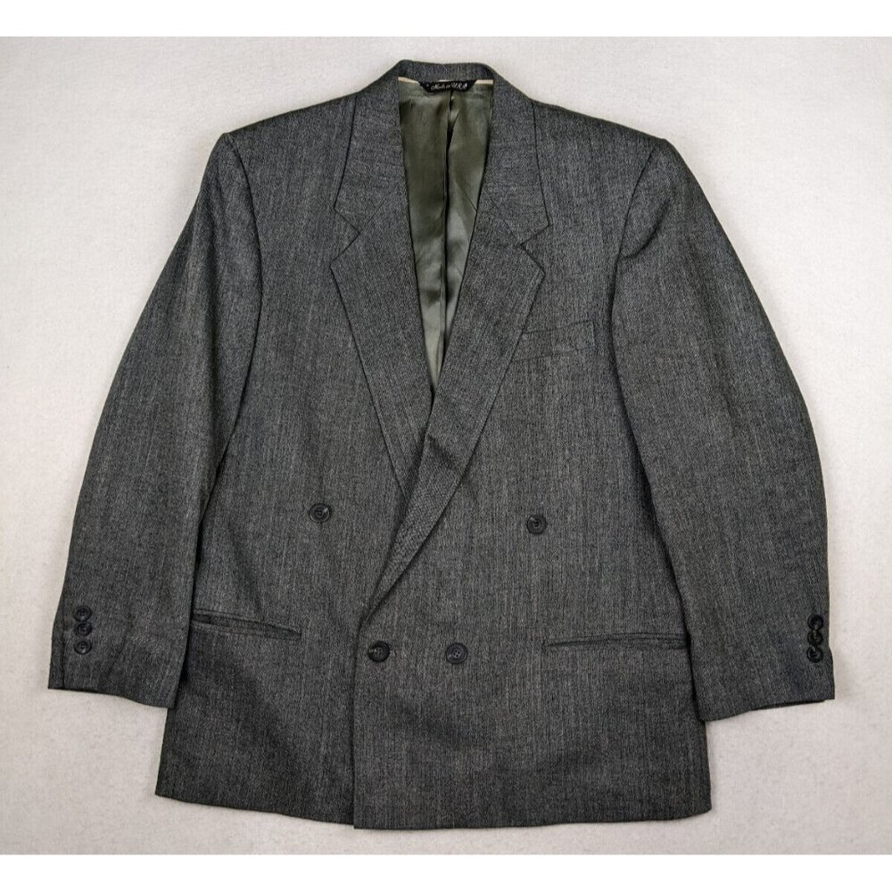 Vintage Levi Strauss Sevens Blazer Jacket Gray Double-Breasted Sport Coat  40R